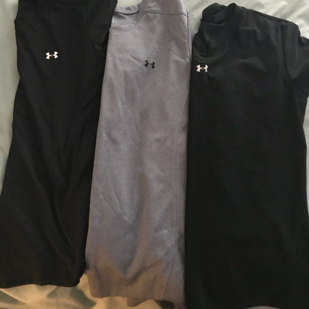 Three EUC large Under Armour Shirts